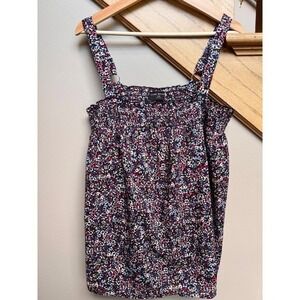 NWT Lane Bryant Women Smocked Tank Top Size 18/20 Floral 100% Cotton Babydoll‎